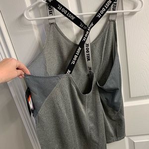 Dry fit gray bike tank